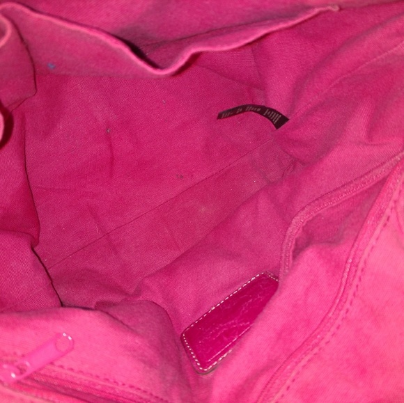 Used pink leather Fossil Keyper tote - Picture 2 of 8